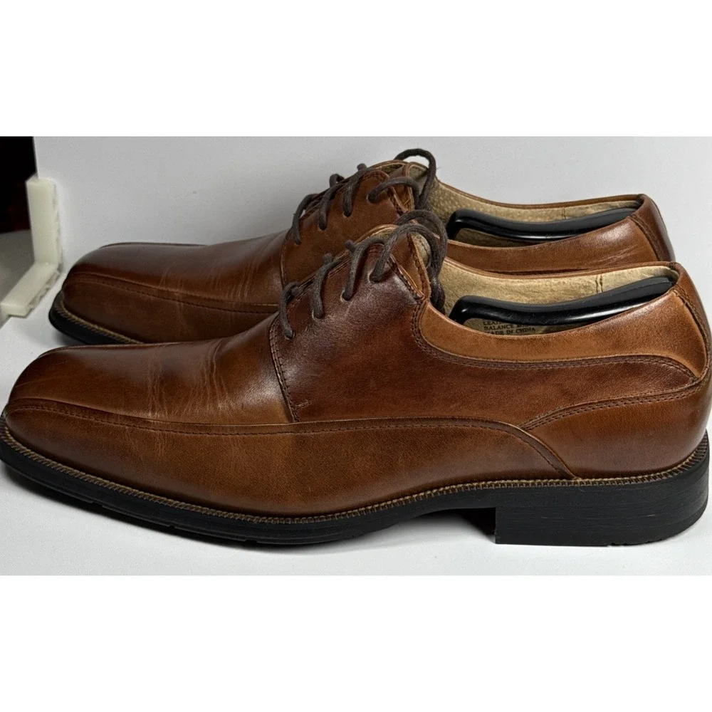 Florsheim Men's Curtis Sz 9D Bike Toe‎ Lace Up Brown Shoes 14068-200